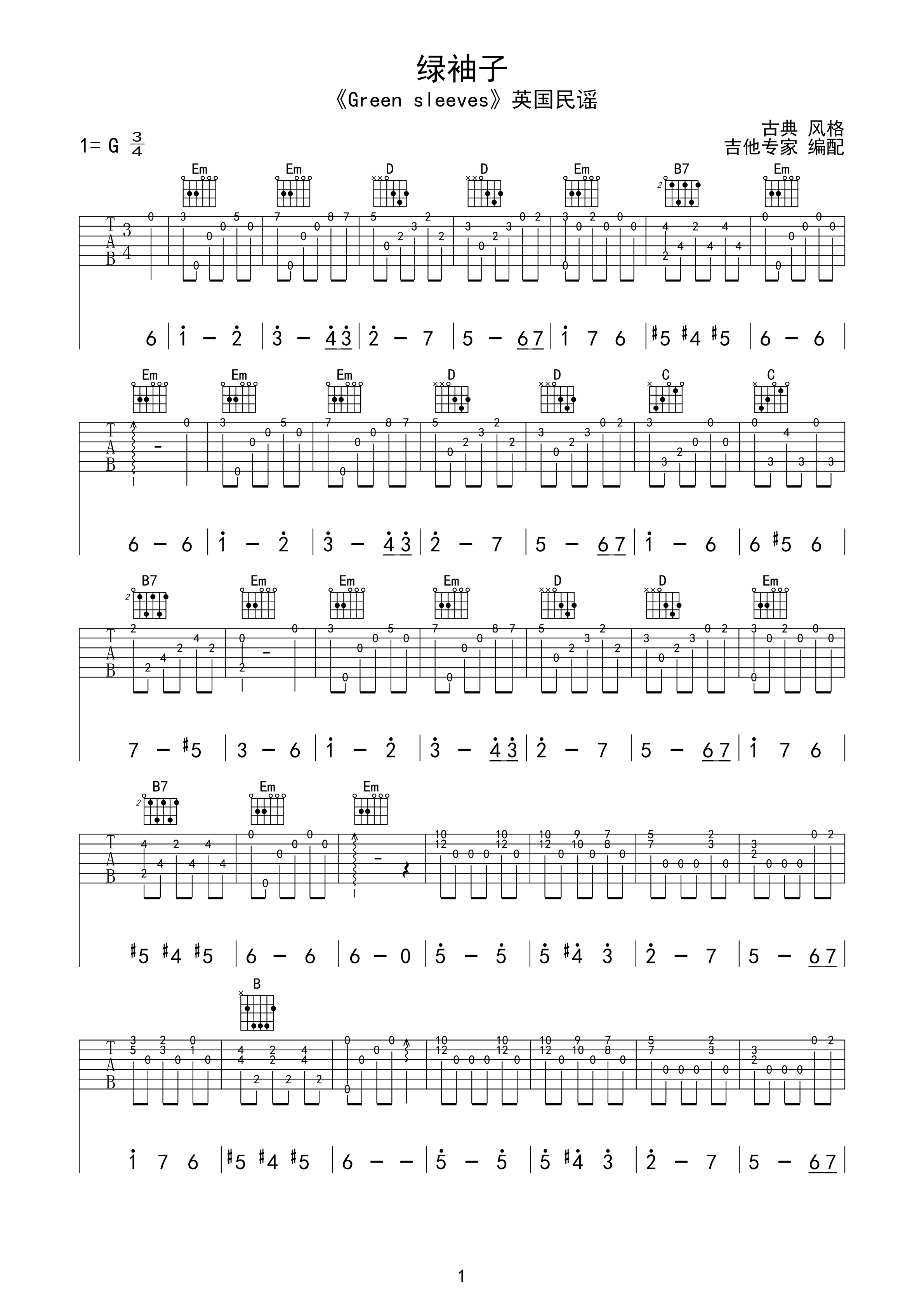 吉他常用分解和弦节奏型-吉他入门 - 乐器学习网