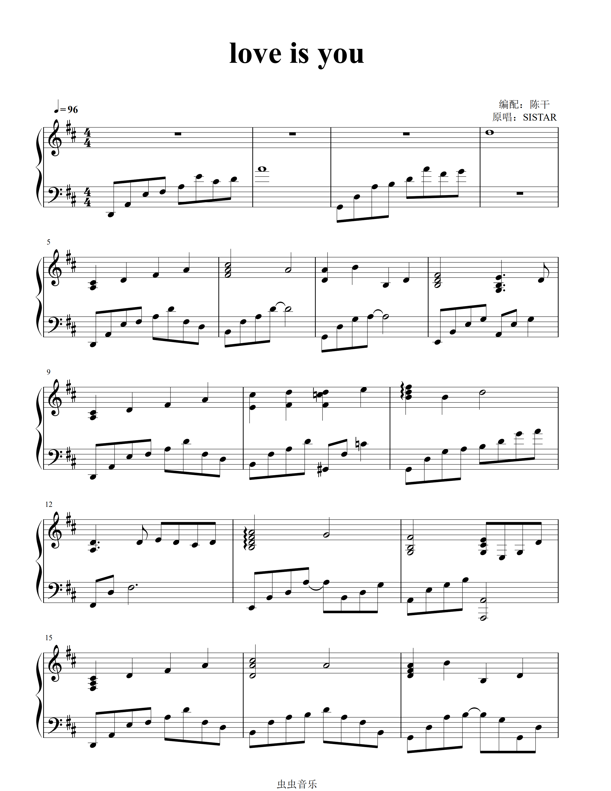loveisover简谱,loveisover李健简谱 loveisyou
