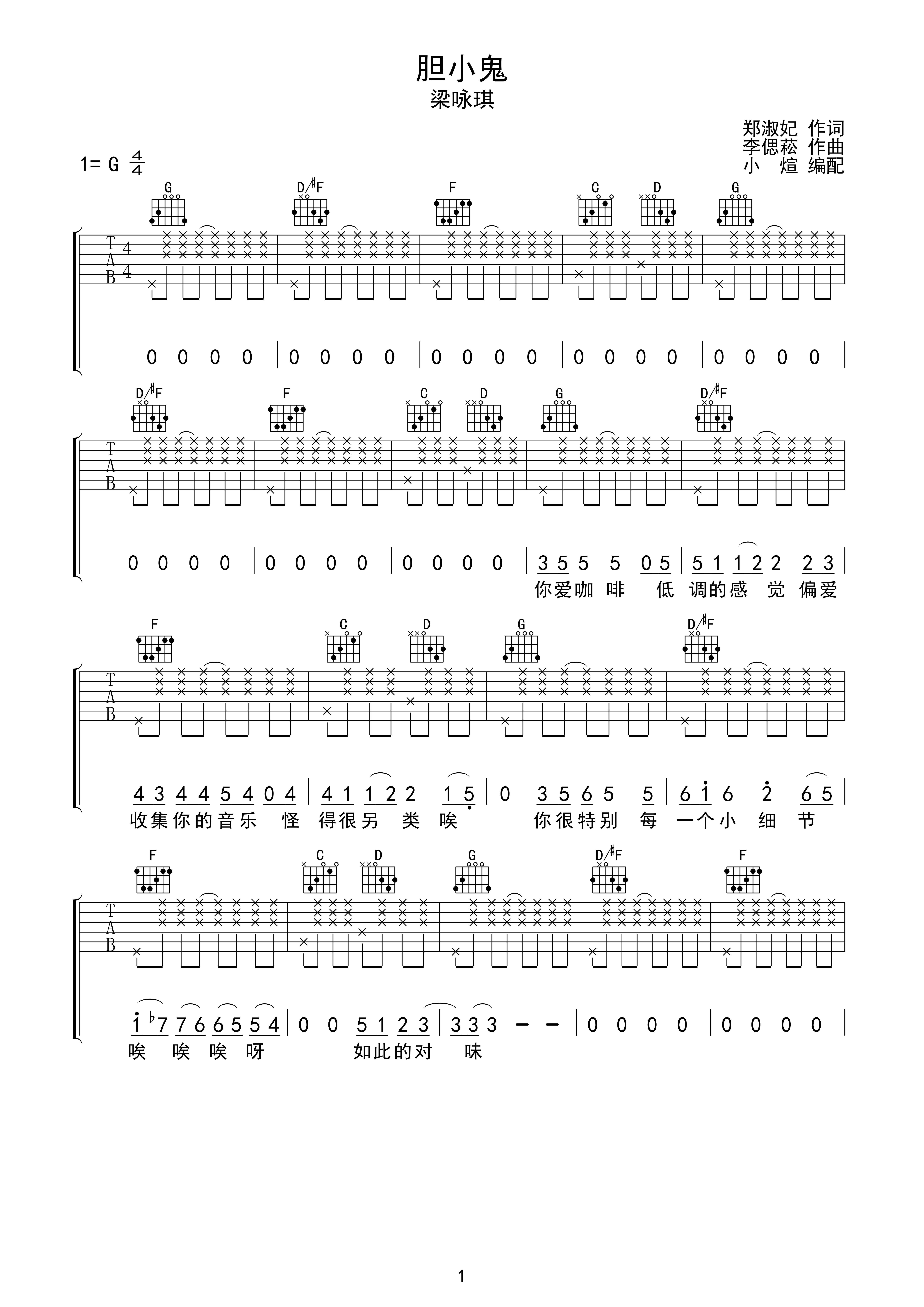 G调《怎么办》吉他谱简单的和弦 - 气运联盟六线谱 - 吉他谱简谱 - 吉他简谱