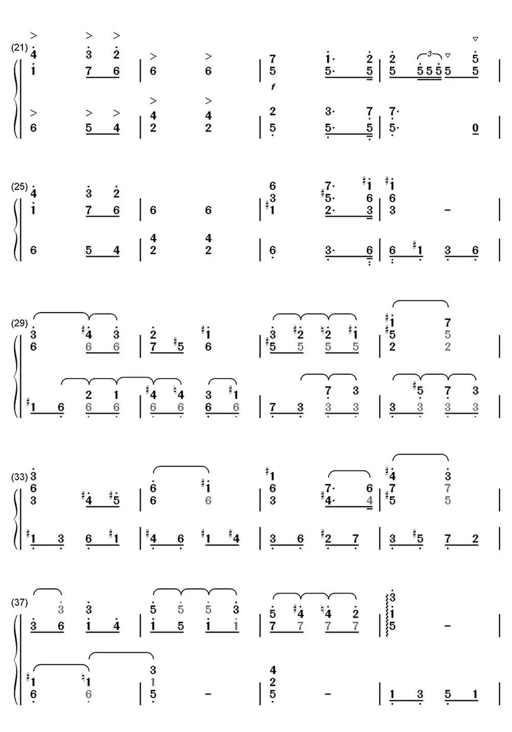 >>婚礼进行曲钢琴简谱数字乐谱