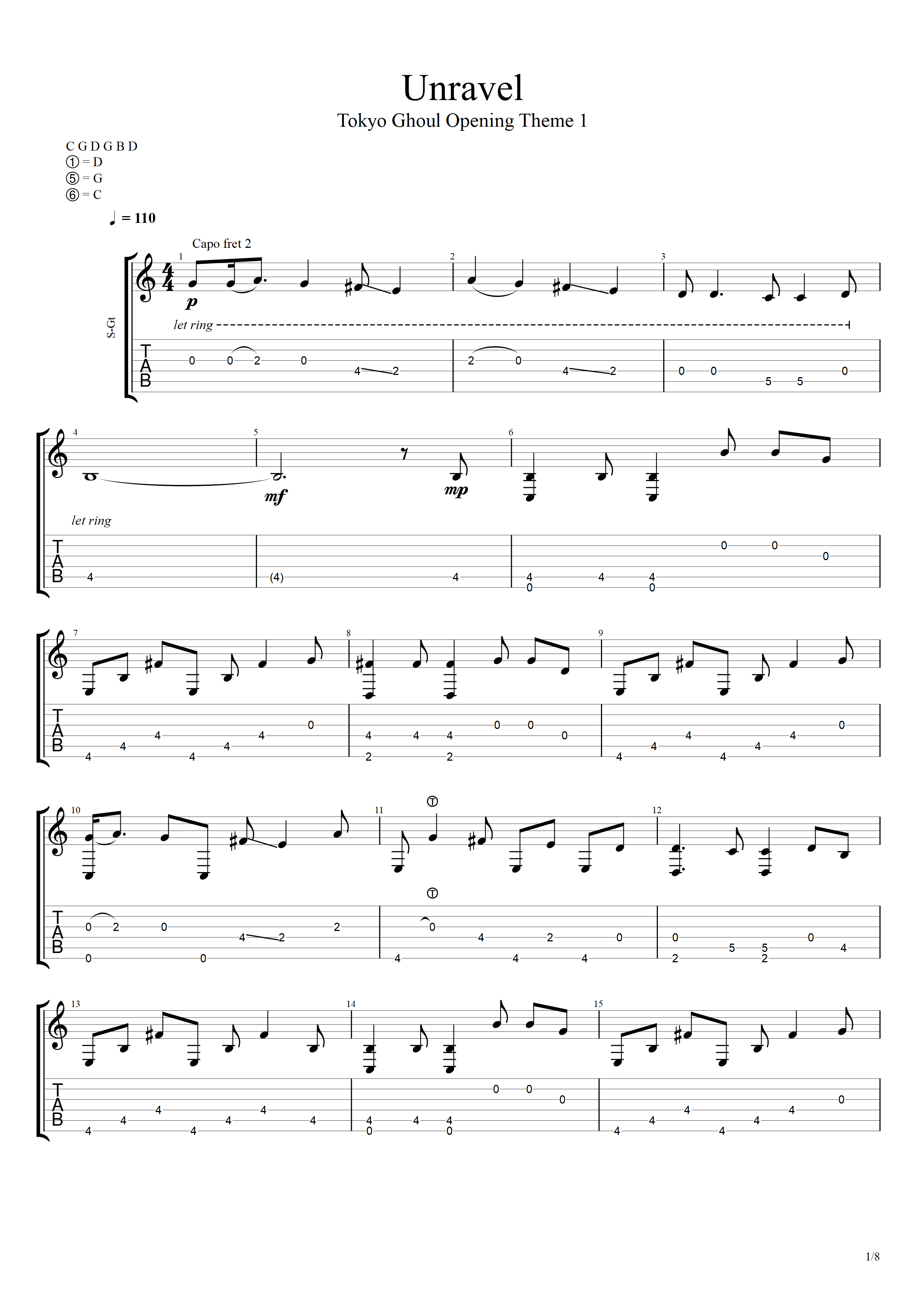感谢你-日本血疑主题歌-EOP教学曲五线谱预览2-钢琴谱文件（五线谱、双手简谱、数字谱、Midi、PDF）免费下载