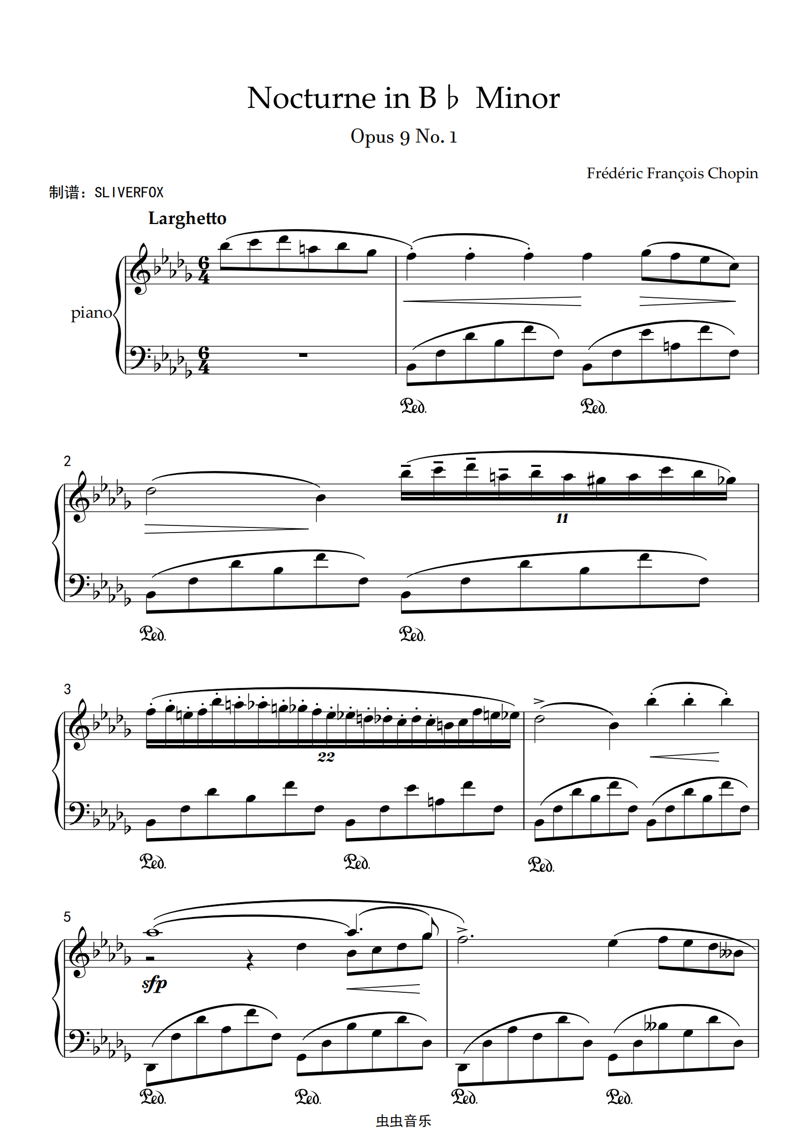 肖邦夜曲第一首op9no1