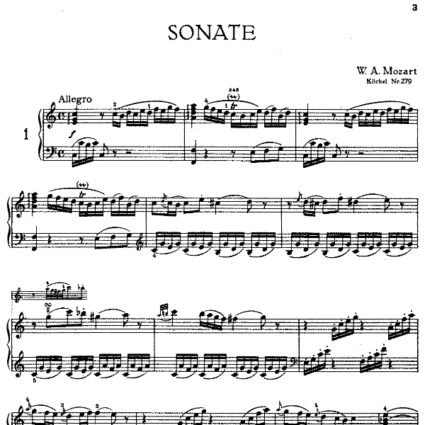 Sonata in C Major K.279 第一钢琴奏鸣曲