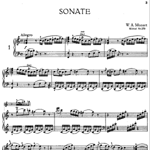 Sonata in C Major K.279钢琴谱