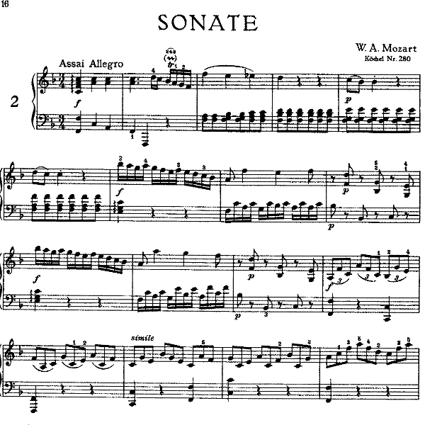 Sonata in F Major No.2 K.280
