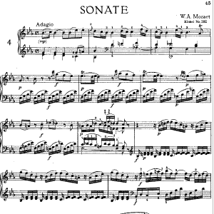 Sonata in bE Major No.4 K.282钢琴谱