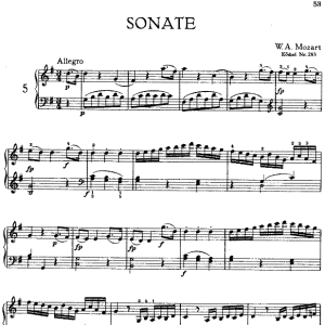 Sonata in G Major No.5 K.283钢琴谱