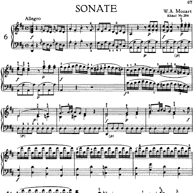 Sonata in D Major No.6 K.284