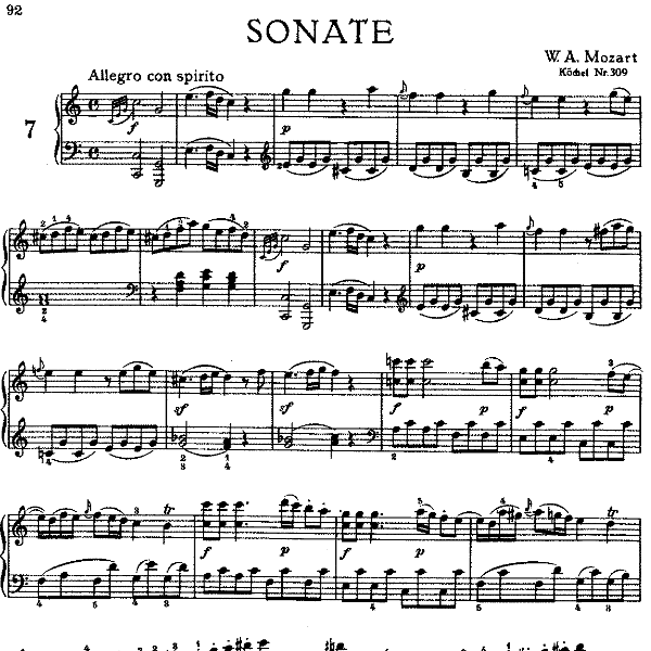 Sonata in C Major No.7 K.309