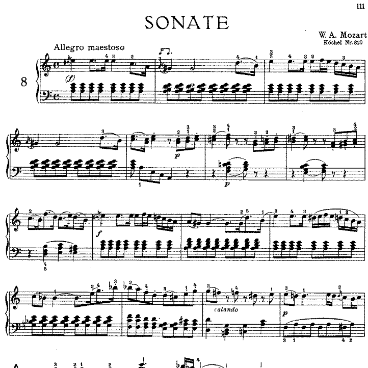 Sonata in a minor No.8 K.310