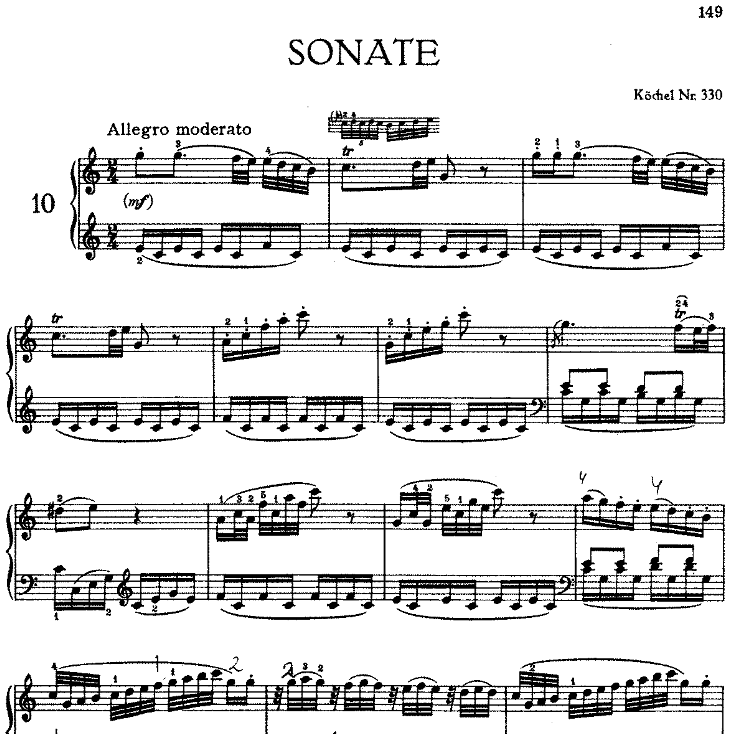 Sonata in C Major No.10 K.330