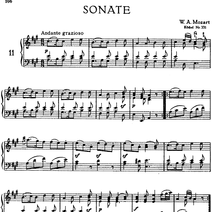 Sonata in A Major No.11 K.331