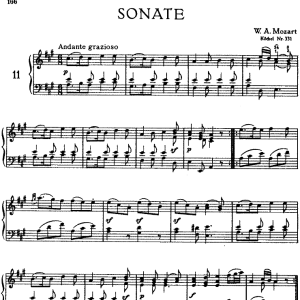 Sonata in A Major No.11 K.331钢琴谱