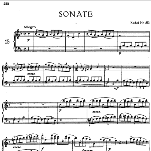 Sonata in F Major No.15 K.533钢琴谱