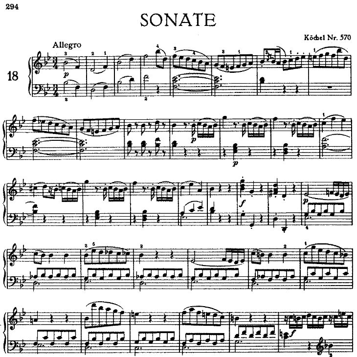 Sonata in bB Major No.17 K.570