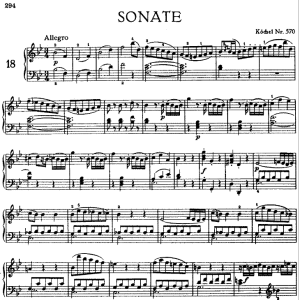 Sonata in bB Major No.17 K.570钢琴谱
