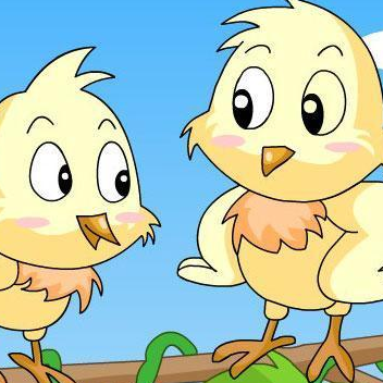 两只黄鹂鸟卡通图片图片