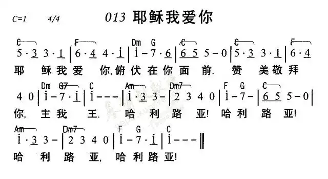 013耶稣我爱你简谱 简视频 原版简谱 虫虫吉他 钢琴谱 吉他谱 尤克里里谱 简谱 古筝谱 钢琴曲 乐谱 曲谱 五线谱 六线谱 高清免费下载